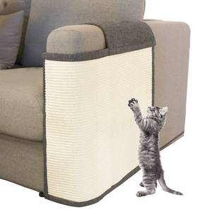 lot 3457 image: Cat Scratch Sofa Protector,Cat Scratching Couch Protector with 19.7L23.6W Natural Sisal Scratching Mat for Protecting Couch Sofa Chair (Dark GreyLeft Hand)