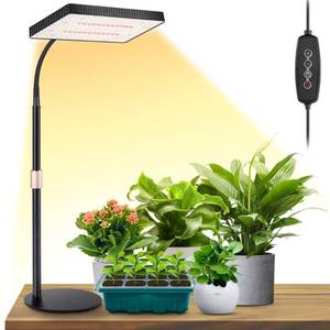 lot 3490 image: LBW Desk Grow Light, Full Spectrum Plant Light for Indoor Plants, Grow Lamps with 4812H Timer, 10-26 Height Adjustable, 6 Brightness Levels
