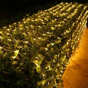 lot 4292 image: Joomer Christmas Net Lights - 12FT x 5FT 360 LED Plug-in Mesh Lights, Waterproof with 8 Modes, Timer, Connectable for Bushes, Trees, Garden, Outdoor Christmas Decor (Clear Wire, Warm White)
