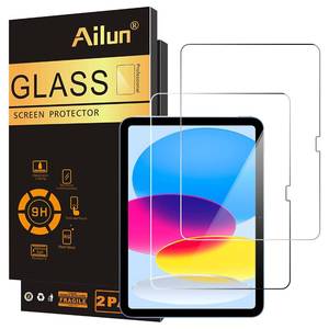 lot 4295 image: Ailun Screen Protector for iPad 11th A16 2025 11 Inch  10th Generation 2022 10.9 Inch, Tempered Glass Face ID & Apple Pencil Compatible Ultra Sensitive Case Friendly 2 Pack