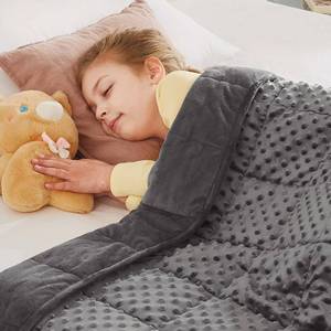 lot 4315 image: CuteKing Weighted Blanket - Weighted Blanket with Premium Glass Beads - Heavy Blanket Crystal Velvet for Comfort Sleep - Thick Blanket All Season (3lbs, 20x30, Grey Bubble)
