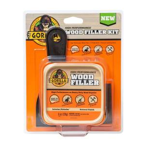 lot 4323 image: Gorilla All Purpose Wood Filler Wood Repair Kit with Putty Knife and Sanding Block