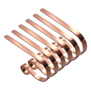 lot 4361 image: Ginbel Direct 6 Pack Christmas Stocking Holders Mantel Stocking Hanger Holder Christmas Decoration Supplies (Rose Gold)