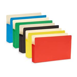 lot 5297 image: Blue Summit Expandable Legal File Folders for Bulky Documents, Legal Size, 5 Expansion, Assorted Colors, 10 File Pockets