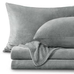 lot 5300 image: BEDELITE Flannel Sheets Full Size Grey - Super Soft Fleece Sheets Set Fluffy Extra Plush, 4 Piece(Include Fitted Sheet, Flat Sheet, 2 Pillowcases)