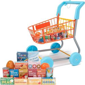 lot 5304 image: Casdon Shopping Trolley  Colourful Toy Shopping Trolley for Children Aged 3  Equipped with Everything Needed for an Exciting Shopping Trip