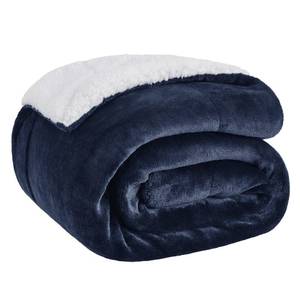 lot 5317 image: Bedsure GentleSoft Sherpa Fleece Throw Blanket Twin Size for Couch - Thick and Warm Throw for Women and Men, Soft Fuzzy Plush Twin Blanket for Winter, Navy, 60x80 Inches