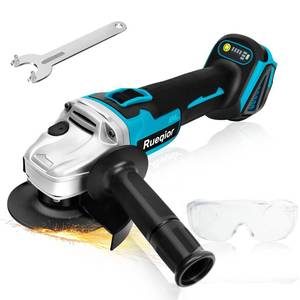 lot 5346 image: Rueqior Cordless Angle Grinder for MAKITA 18V Battery, 4-12 Brushless Grinder, 3 Variable Speed for Cutting, Griding, Polishing (No Battery) (12000 RPM)