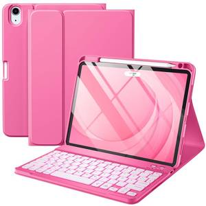 lot 6313 image: Harvopu Compatible for iPad Air 11 InchAir 5th 4th Generation Case with Keyboard - Folio Keyboard Cover with Pencil Holder for iPad Air 11-inch M3M2 (20252024), Air 5Air 4 (Hot Pink)