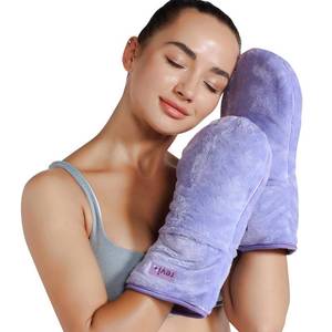 lot 6332 image: REVIX Microwavable Heating Mittens for Hand and Fingers, Heated Hands Mitts Warmers 1 Pair, Unscented Hand Muff