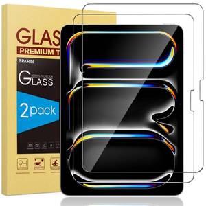 lot 6336 image: SPARIN Screen Protector for iPad Pro 13 inch M5M4(8th7th Generation,20252024), 2 Pack HD Clear 9H Tempered Glass Film with Face ID & Apple Pencil Pro Compatible, High Sensitivity Case Friendly