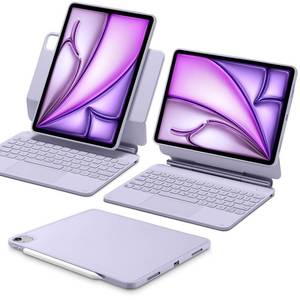 lot 6342 image: ESR iPad Air 11 Inch Case with Keyboard (M3M2, 20252024) & iPad Pro 11Air 5th4th Gen Keyboard, Easy-Set Magnetic Stand, PortraitRaised Modes, with Removable Protective Case, Purple
