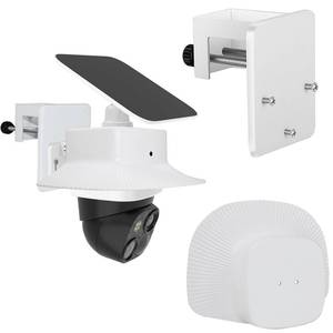 lot 6344 image: Gutter Mount Bracket and Rain Cover Compatible with Eufy Security SoloCam S340,Security Camera Accessories Camera Gutter Mount and Sun and Rain Shield for Outdoor(White)