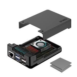 lot 6347 image: Argon NEO 5 Case for Raspberry Pi 5  Aluminum case with Built-in Fan (Black-Black)