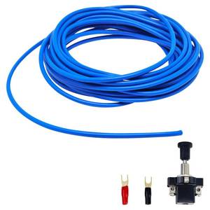 lot 6353 image: S SYDIEN 18 Gauge Wire 18 awg Stranded Wire PVC Cord Copper Cable 5M16.4Ft Single Core Flexible Extension Power Cord Remote Wires for Amp Auto with Connection Terminals & Push-Pull Switch