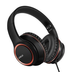 lot 6357 image: LORELEI X8 Over-Ear Wired Headphones with Microphone with 1.45m-Tangle-Free Nylon Line&3.5mm Plug,Lightweight Foldable & Portable Headphones for Smartphone,Tablet,Computer,Mp34(Space Black)