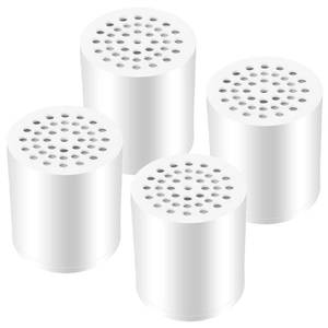 lot 6393 image: Laicky 4 Pack 20 Stage Shower Filter Universal Replacement Cartridge Hard Water Purifier Removes Chlorine, Heavy Metals, Iron, Other Sediments, Water Softener with High Output