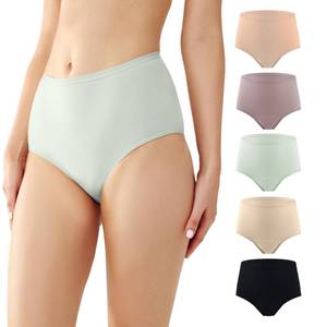lot 6413 image: BATTEWA Washable Absorbency Incontinence Regular Underwear for Women, Reusable Leak Proof Protection Panties for Bladder Leakage(5Color, 5X-Large, 5 Pack)