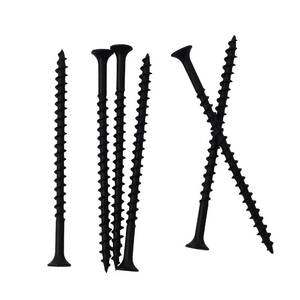 lot 6421 image: JEGONFRI 70pcs #8 � 3 inch High Hardness Drywall Screws, Black, Coarse Thread, Phillips Drive, Bugle Head, Black Wood Screws, Wood and More (3 in, 70)