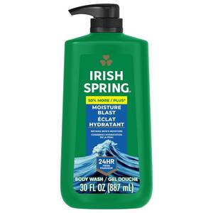 lot 6436 image: Irish Spring Mens Body Wash, Moisture Blast Body Wash for Men, Feel Fresh All Day, 30 Oz Pump Bottle