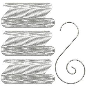 lot 6454 image: CUALFEC Christmas Ornaments Hooks Christmas Tree Hanger Great for Christmastree Decoration - 120  Silver