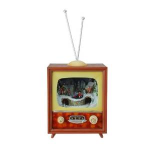 lot 7641 image: Retro Action Musicals by Roman Action Musical Lighted TV Train 5-12-Inch