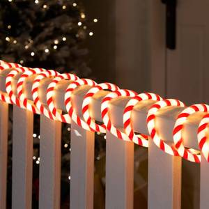 lot 7646 image: Joiedomi 40FT LED Candy Cane Rope Lights, Waterproof Outdoor 360 LED Christmas Decor Lights for Garden Yard Party Xmas Christmas Holiday Decorations (Red & Warm White)