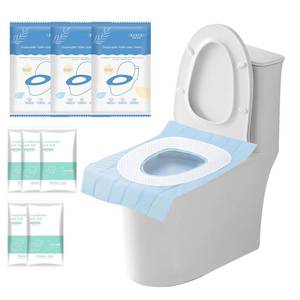 lot 7653 image: 35 Pack Toilet Seat Covers Disposable 16x24 Inch XL Portable Toilet Liners Travel Seat Cover for Outdoors,Hotel, Hospital, Travel, Public Toilet Seat Cover (35 Pack, XL)