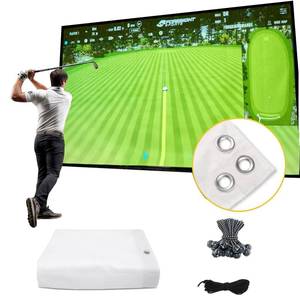 lot 7661 image: amazgolf Golf Simulator Impact Screen��118  78 98  98 118  118 118  138�� for Golf Training, Indoor Golf Simulators, Washable Golf Impact Screen for Golf Practice (118  78inch)