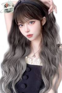lot 7691 image: MGRANDE wig premium line �� active top stylist produce �� 6 items set inner color line womens original wig semi-long small face effect��gray graLCa DY52A��