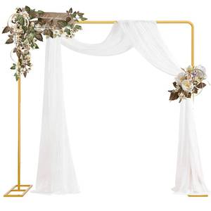 lot 7694 image: Wedding Arch Backdrop Stand Square 6.5FT Heavy Duty Metal Frame, Balloon Arch Stand Adjustable Photo Booth Decor for Valentine��s Day, Baby Showers, Birthdays, Anniversaries