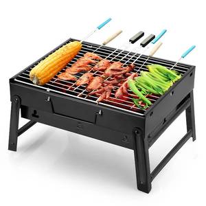 lot 7713 image: Barbecue Grill Portable BBQ Charcoal Grill Smoker Grill for Outdoor Cooking Camping Hiking Picnics Backpacking