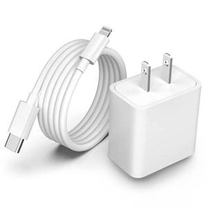 lot 8025 image: iPhone Fast Charger Cable,Fast Charger iPhone 20W PD USB C Wall Charger Type C Power Adapter Lightning Cable Fast Charging Plug Compatible with iPhone1413 Pro1211XSMaxXRX8 PlusSE 2022,iPad