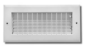 lot 8036 image: 6 X 4 Adjustable AIR Supply Diffuser - HVAC Vent Cover Sidewall or Ceiling - Grille Register - High Airflow - White Outer Dimensions 7.75w X 5.75h