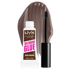 lot 8045 image: NYX PROFESSIONAL MAKEUP The Brow Glue, Extreme Hold Tinted Eyebrow Gel - Dark Brown
