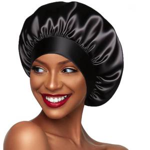 lot 8055 image: Silk Bonnet for Women Hair Bonnet for Sleeping Satin Sleep Cap for Black Women Curly Hair Braids