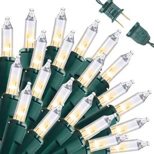 lot 8060 image: Joiedomi Clear Christmas String Lights Indoor,200(2x100) Mini White Fairy Light,42.8 FT Lighting Decor for Patio Dorm Classroom Bedroom Holiday Wedding Party Garland Birthday Festival,Green Wire