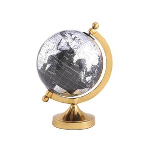 lot 8063 image: Rely 5 Black Globe of The World with Gold Stand (NOT PLASTIC) For Bookcase Decorative Home Desk Table Office Decor Bookcase Shelf Decor Globe 5 Inch