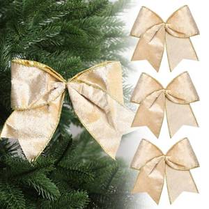 lot 8481 image: Panelee 12 Pcs Gold Velvet Christmas Bows 6 x 6 in Wreath Bow Christmas Tree Decorations Ornaments for Hanukkah Xmas Tree Topper Wreath Garland Party Gift Wrapping DIY Decor