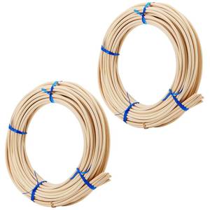 lot 8485 image: MOUYAT 2 Roll #8 Reed Spline, 66 Feet x 316 Inch Round Cane Webbing for Weaving, Chair Caning Supplies Wicker Repair Kit for DIY Craft, Decoration, Office Aromatherapy