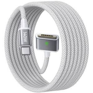 lot 8486 image: LISEN USB-C to Magnetic 3 Cable (6.6FT) for M4 MacBook Air Pro Charger, 140W Magnetic Safe 3 Cable for MacBook Air (1513 M4 2025, M3 2024, M2 2023, M2 2022), Pro (1614 202420232021)