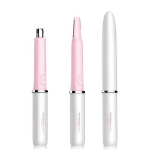 lot 8496 image: TOUCHBeauty Hair Trimmer for Face Eyebrow Nose Ear Body Hair Trimming, All in ONE Hair Remover for Women & Men Dual Blades Shaver Battery Powered TB-1458