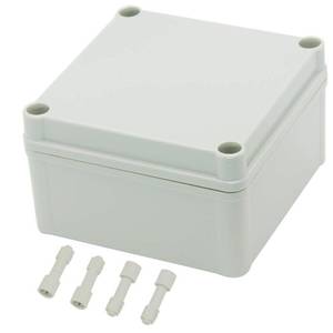 lot 10333 image: Zulkit Junction Box ABS Plastic Dustproof Waterproof IP67 Junction Boxes Universal Electrical Project Enclosure DIY Electronic Project Box Grey 4.92 x 4.92 x 2.95 inch (125 x 125 x 75 mm)