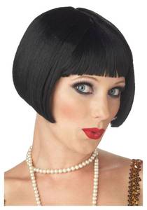 lot 12056 image: California Costumes, Flirty Flapper, Womens Wig Black, Synthetic fibers