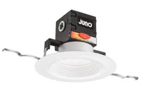 lot 12070 image: Juno JBK6 RD SWW5 90CRI MW M6 OneUP LED Downlight Series, 6-Inch, Baffle Trim, White