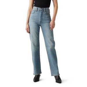 lot 12078 image: Levis Womens Ribcage Straight Full Length Jeans, (New) Ringing Bells, 28