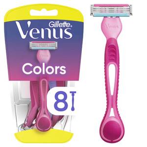lot 12105 image: Gillette Venus Simply3 Disposable Razors for Women, 8 Count, Designed for a Close and Comfortable Shave