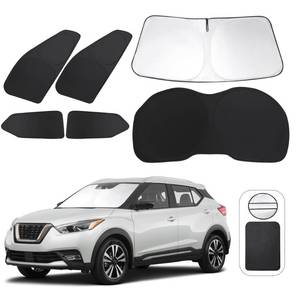 lot 13696 image: TINGLU Window Shades for Nissan Kicks 2018-2024 Accessories Side Full Windows Windshield Sun Shade Sun UV Rays & Privacy Protection for Camping,Napping,and Relaxing 6PCS