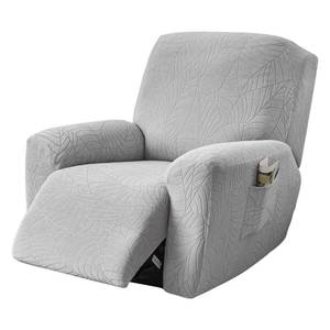 lot 13726 image: FUANGUI Recliner Chair Cover 4-Pieces Lazyboy Cover for Recliner Chair with Storage Pockets Furniture Protector for Living Room, Jacquard Sofa Slipcover for Kids, Pets, Dog and Cat, 40
