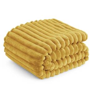 lot 13731 image: Bedsure GentleSoft Yellow Throw Blanket for Couch - Cozy Soft Fleece Blankets for Women, Cute Small Throws for Girls, Honey, 50x60 Inches